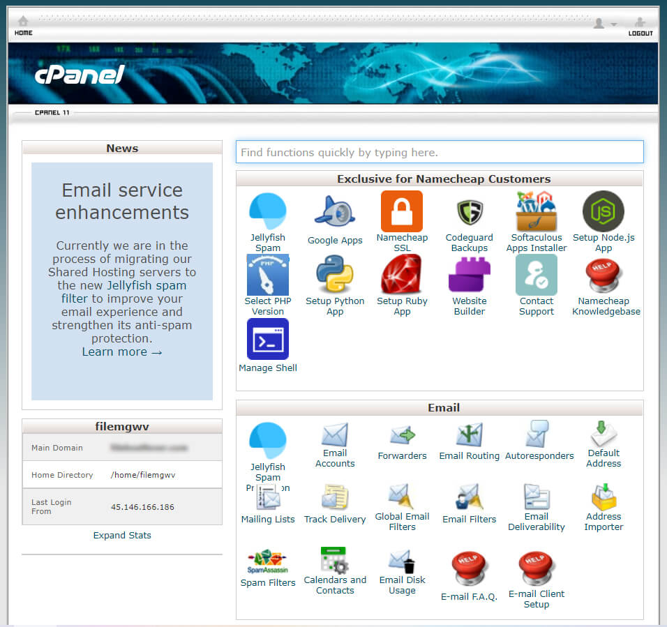 Login to cPanel