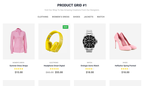 Product Grid #1 – Default Preset Design