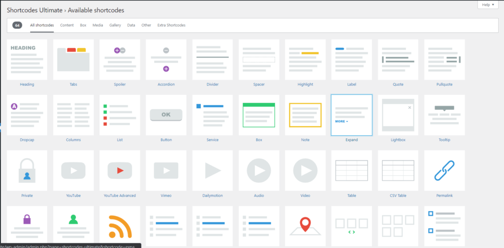 WordPress Shortcodes Ultimate Plugin library