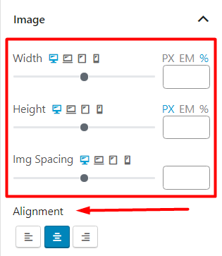 Taxonomy Image Settings 