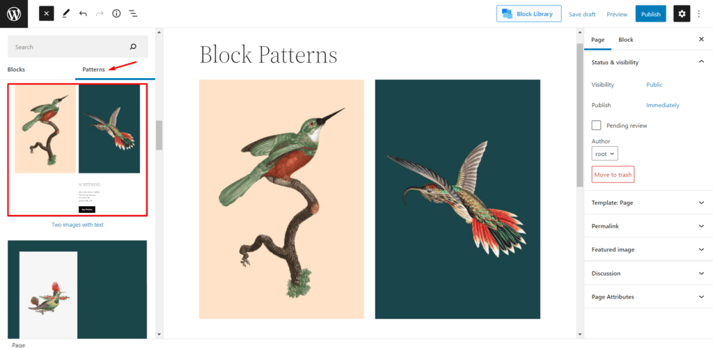 Adding Block Pattern