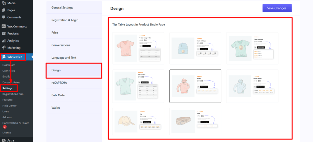 Changing Tier Table from WholesaleX Settings