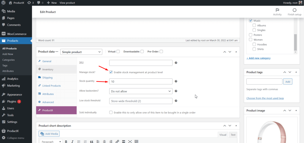 Enable on Simple Product