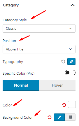 Post Grid Blocks Category Setting