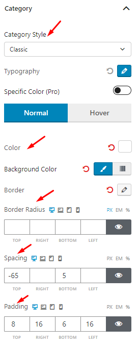 Post Slider Block Category Setting