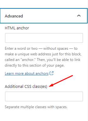 Additional CSS Class