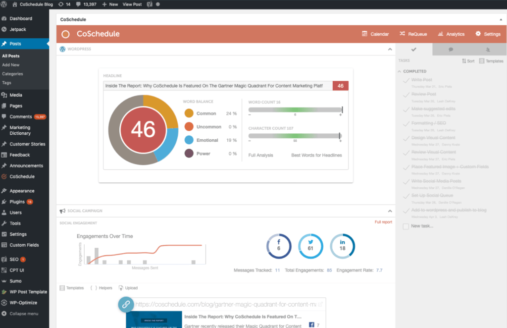 WordPress CoSchedule Plugin