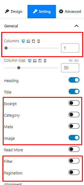 Turn off not required fields