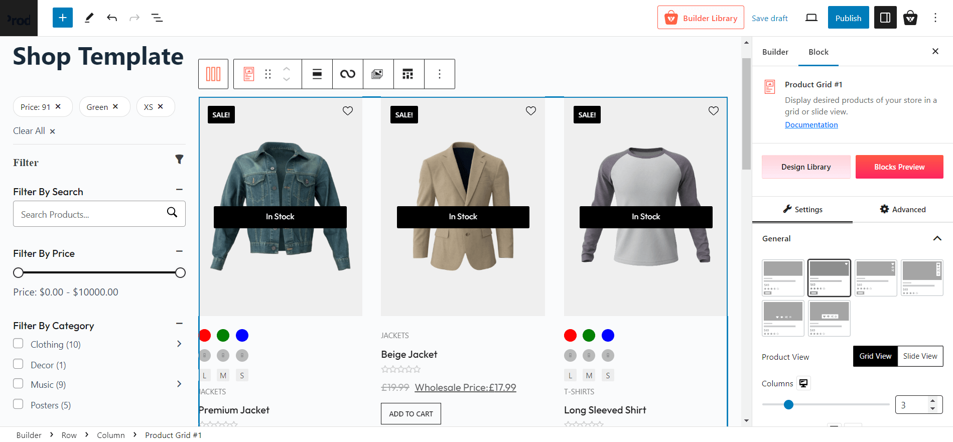 Create WooCommerce Shop Page Template